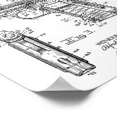 1919ハンドガン特許美術スケッチプリント ポスター (角)