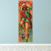 1919先住民アメリカインディアンイラストレーション キャンバスプリント (インサイチュ (ウッドフロア))