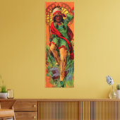 1919先住民アメリカインディアンイラストレーション キャンバスプリント (インサイチュ (リビング))