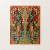 1919先住民アメリカインディアンイラストレーション ジグソーパズル (縦)