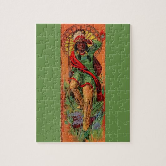 1919原産のアメリカインディアンのイラストレーション ジグソーパズル (縦)