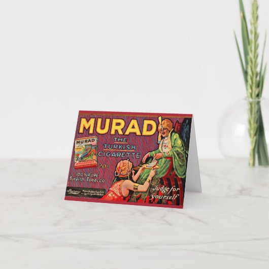 1919年のムラードたばこ広告 ノートカード (正面)
