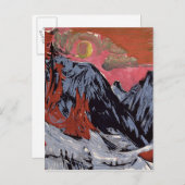 1919年の冬の山 ポストカード (正面/裏面)