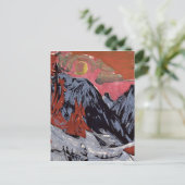 1919年の冬の山 ポストカード (スタンド正面)