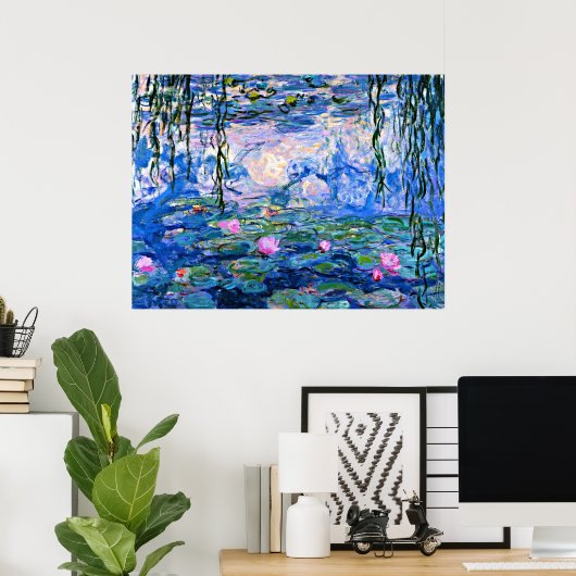 1919年の睡蓮絵画はモネ作 ポスター (ホームオフィス)