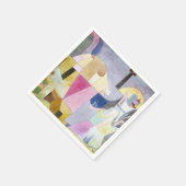 1919年の風景の黒柱Paul Klee スタンダードカクテルナプキン (角)