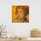 1919年ゴージャスな赤毛 ポスター (キッチン)