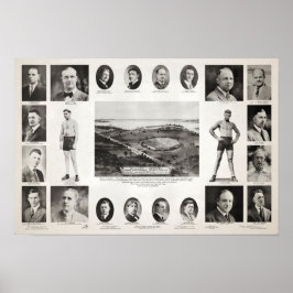 1919年ジェフ・ウィラード対ジャック・デンプシー戦いポスター ポスター