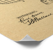 1919年飛んでいる機械水上機特許スケッチプリント ポスター (角)