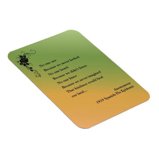 1919感動的年の流行詩 マグネット (右側)