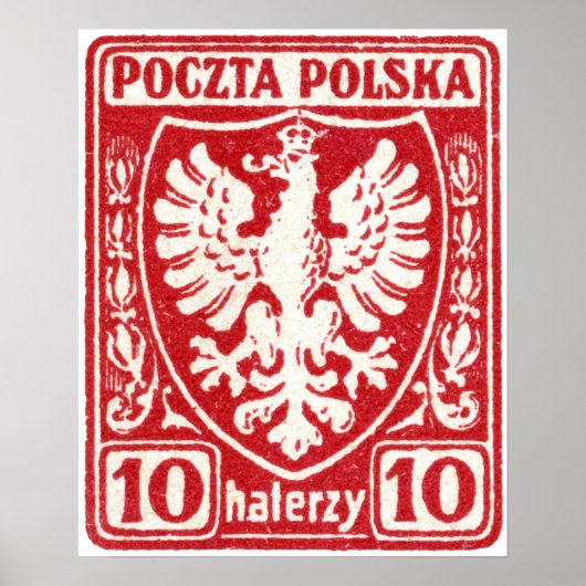 1919 10hポーランドのイーグルスタンプ ポスター (正面)
