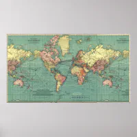 1919-1921年の世界地図 ポスター | Zazzle.co.jp