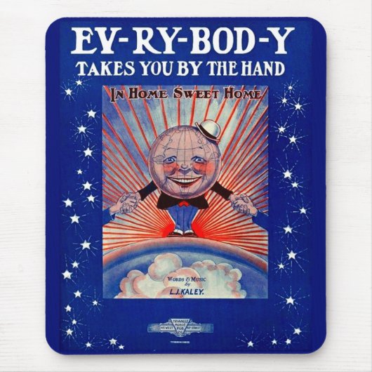 1919 EV-Ry-Bod-Y、手のひらシート音楽 マウスパッド (正面)