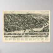 1919 Shelton CT Birds Eye Panoramic Map ポスター (正面)