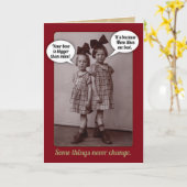 1920おもしろい年代の姉妹誕生日カード カード (黄色い花)