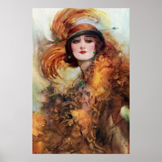 1920かわいらし年代のファッション ポスター (正面)