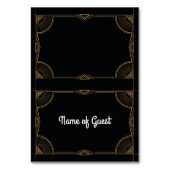 1920のテーブルカード名ゲストの結婚アールデコ テーブルナンバー (正面)