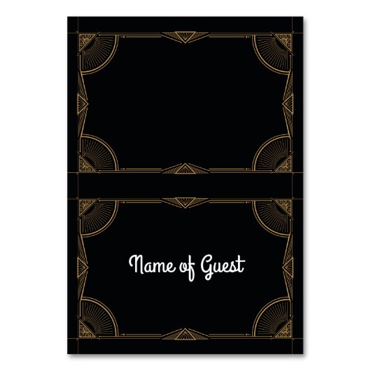 1920のテーブルカード名ゲストの結婚アールデコ テーブルナンバー (正面)