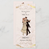 1920のテーマ結婚メニュー メニュー (正面/裏面)