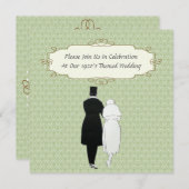 1920のテーマ結婚式招待状 招待状 (正面/裏面)