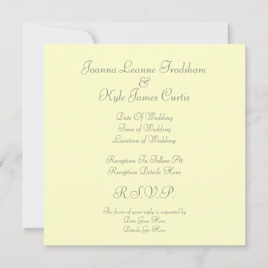 1920のテーマ結婚式招待状 招待状 (裏面)