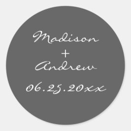 1920のパールステッカー – グレー ラウンドシール