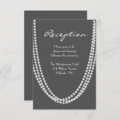 1920のパール披露宴カード – グレー エンクロージャーカード (正面/裏面)