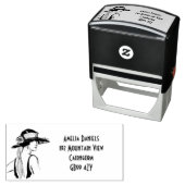 1920のフラッパーの女の子のアドレス自己インクスタンプ セルフインキングスタンプ (インサイチュ)