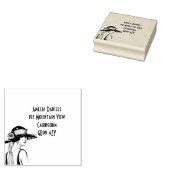 1920のフラッパーの女の子のアドレス自己インクスタンプ ラバースタンプ (押印)