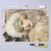 1920のフラッパーの女の子のアールデコ 薄葉紙 (クラフト)