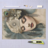 1920のフラッパーの女の子のアールデコ 薄葉紙 (クラフト)