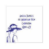 1920のフラッパーの女の子アドレス セルフインキングスタンプ (デザイン)