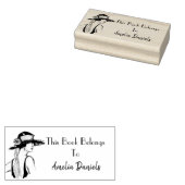 1920のフラッパーガールモノグラム蔵書票 ラバースタンプ (押印)