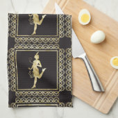 1920のフラッパーガールThunder_Cove キッチンタオル (四つ折り)