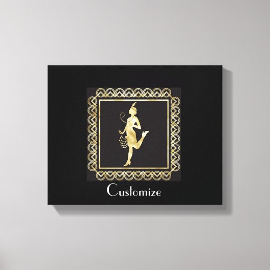 1920のフラッパーガールThunder_Cove キャンバスプリント (正面)