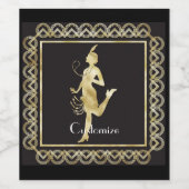 1920のフラッパーガールThunder_Cove ワインラベル (シングルラベル)