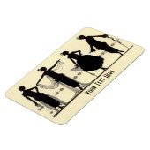 1920のフラッパーファッションシルエット冷蔵庫用マグネット マグネット (左側)