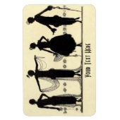 1920のフラッパーファッションシルエット冷蔵庫用マグネット マグネット (縦)