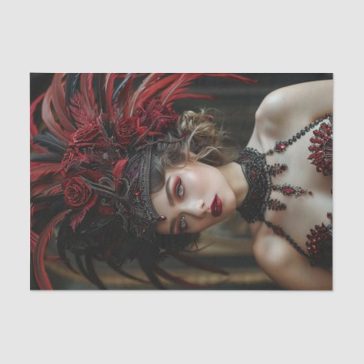 1920のフラッパー女の子34 薄葉紙 (正面)