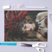 1920のフラッパー女の子34 薄葉紙 (クラフト)