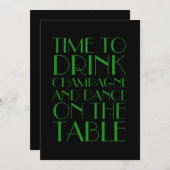 1920のフラッパー結婚式招待状 招待状 (正面/裏面)