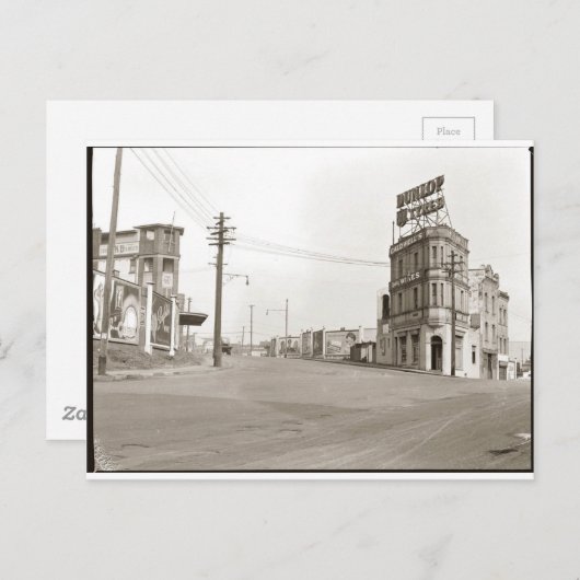 1920のヴィンテージ通り写真 ポストカード (正面/裏面)