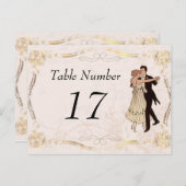 1920のヴィンテージ・テーブル番号カード ポストカード (正面/裏面)