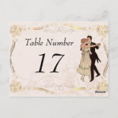 1920のヴィンテージ・テーブル番号カード ポストカード (裏面)