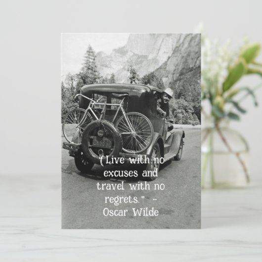 1920の旅行の車の自転車の旅行オリジナルヴィンテージ 案内状 (スタンド正面)