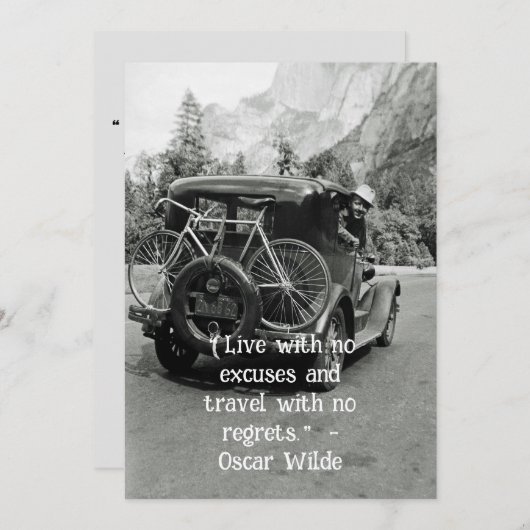 1920の旅行の車の自転車の旅行オリジナルヴィンテージ 案内状 (正面/裏面)