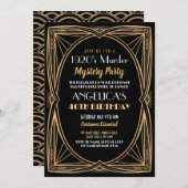 1920の殺人謎誕生日ディナーパーティー 招待状 (正面/裏面)