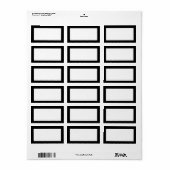 1920の白黒住所 シール (フルシート)