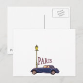 1920の自動車 – パリ ポストカード (正面/裏面)