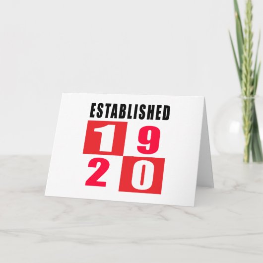 1920の誕生日のデザイン カード (正面)